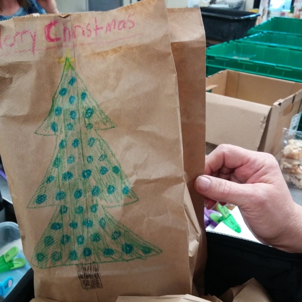 Individual cold bags are decorated